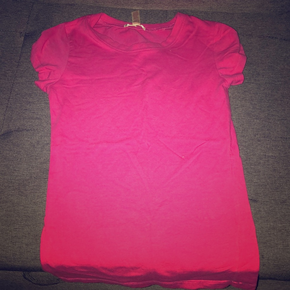 A pink shirt